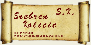 Srebren Količić vizit kartica